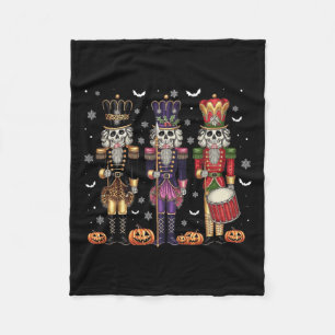 Halloween Christmas Nutcracker Squad Christmas Fam Fleece Blanket