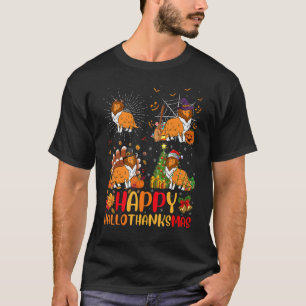 Halloween Christmas Rough Collie Dog Hallothanks T-Shirt