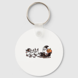 Halloween Christmas Santa's Reindeer Ghost Happy G Key Ring