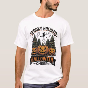 Halloween Christmas Shirt with Spooky Holiday Tree