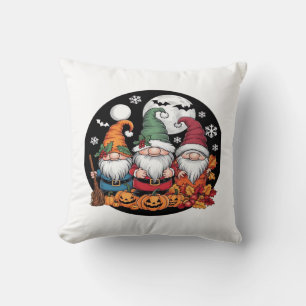 Halloween Christmas Thanksgiving Gnomes Classic T- Cushion