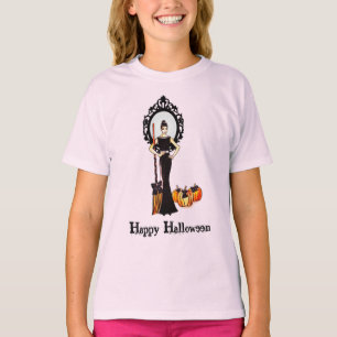 Halloween Classic Elegant Long Black Dress T-Shirt