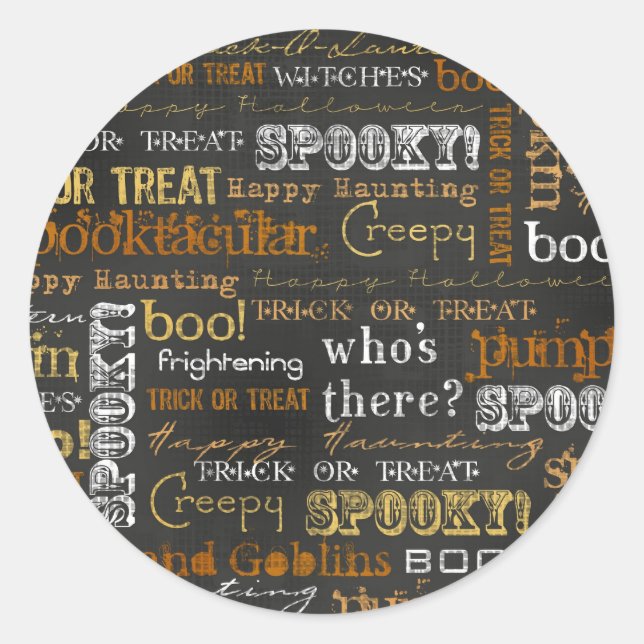 Halloween Classic Round Sticker (Front)