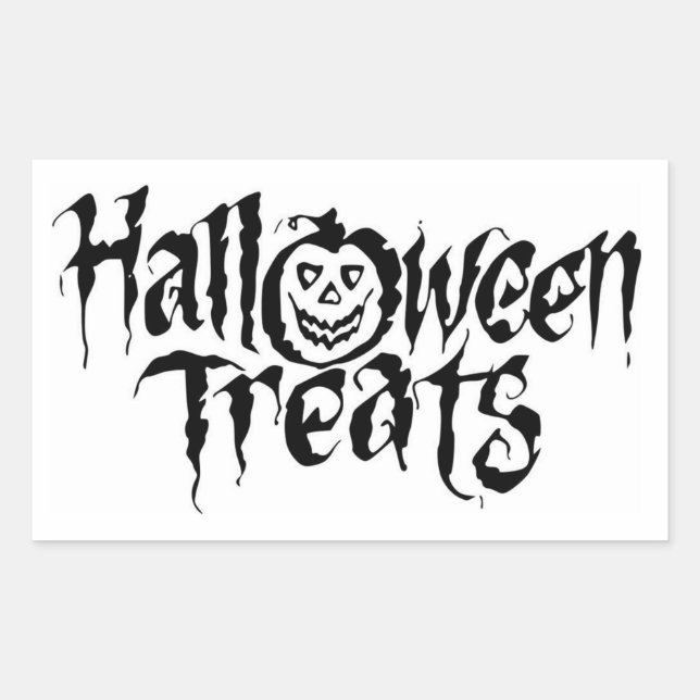 Halloween Classic Round Sticker/Halloween Treats Rectangular Sticker (Front)