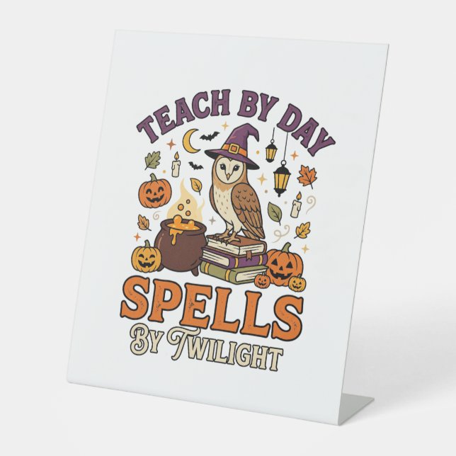 Halloween Classroom Moonlight Magic Pedestal Sign (Front)