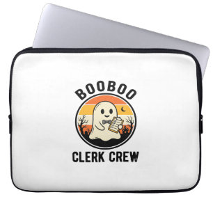 Halloween Clerk BooBoo Ghost Crew Vintage_1 Laptop Sleeve