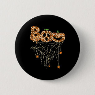 Halloween Clothes Spider Web Fall Pumpkin Cheetah 6 Cm Round Badge