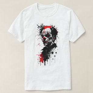 Halloween Clown Ink Splatter T-Shirt
