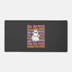 Halloween CNA Nurse Ghost Design Desk Mat