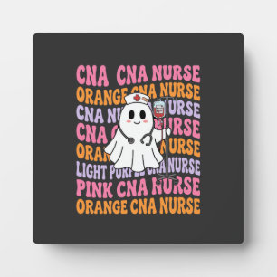 Halloween CNA Nurse Ghost Design Plaque