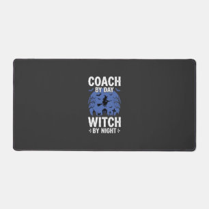 Halloween Coach by Day Witch by Night Design Desk Mat