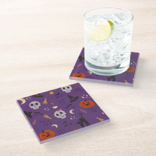 Halloween Coasters – Skulls, Pumpkins & Black Cats