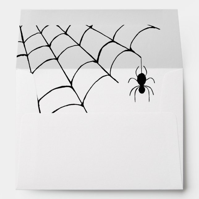 Halloween Cobwebs Cute Spiders Envelope (Back (Bottom))