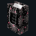 Halloween Cobwebs & Spiders Pattern Birthday Medium Gift Bag<br><div class="desc">Gift bag with a cute seamless pattern with pink spiders and cobwebs.</div>