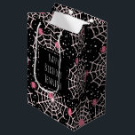Halloween Cobwebs & Spiders Pattern Birthday Medium Gift Bag<br><div class="desc">Gift bag with a cute seamless pattern with pink spiders and cobwebs.</div>