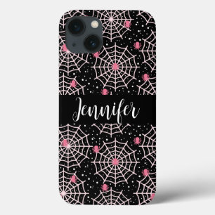 Halloween Cobwebs & Spiders Pattern iPhone 13 Case