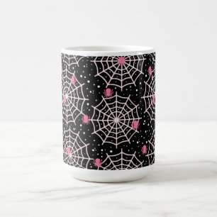 Halloween Cobwebs & Spiders Pattern Coffee Mug