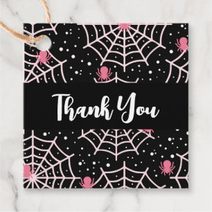 Halloween Cobwebs & Spiders Pattern Favour Tags