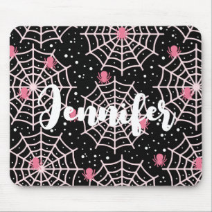 Halloween Cobwebs & Spiders Pattern Mouse Pad