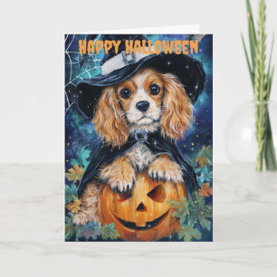 Halloween Cocker Spaniel Dog Holiday Card