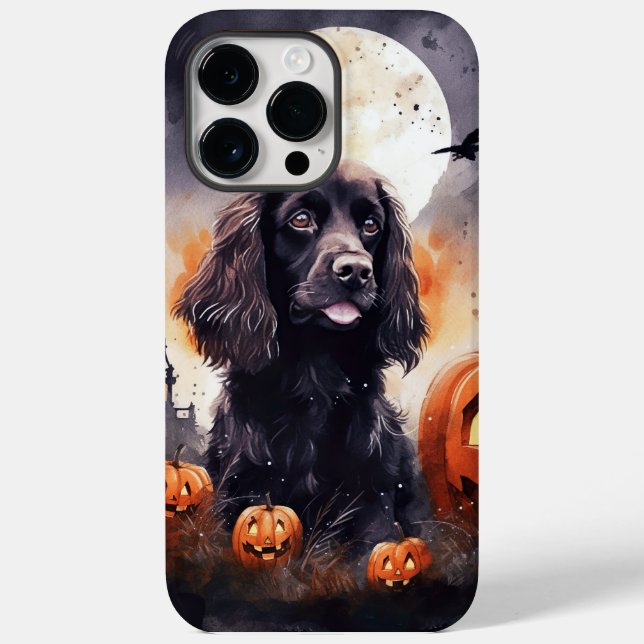 Halloween Cocker Spaniel With Pumpkins  Case-Mate iPhone Case (Back)
