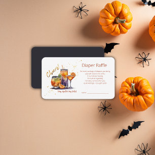 Halloween Cocktail Drinks Baby Shower Enclosure Card
