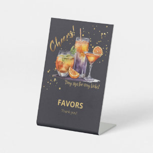 Halloween Cocktail Drinks Baby Shower Pedestal Sign