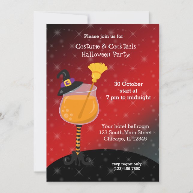 Halloween Cocktail Invitation (Front)