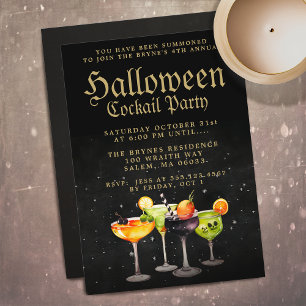 Halloween Cocktail Party Invitation