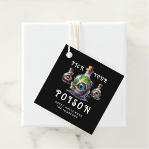 Halloween Cocktail Party Pick Your Poison Favour Tags