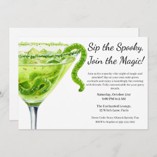 Halloween Cocktail Party Potion Magique Invitation
