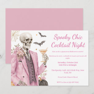 Halloween Cocktail Party   Spooky Chic Night Invitation