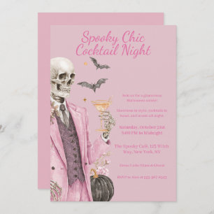 Halloween Cocktail Party Spooky Chic Night Invitation
