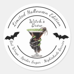 Halloween Cocktail Party   Witch’s Brew Sticker 