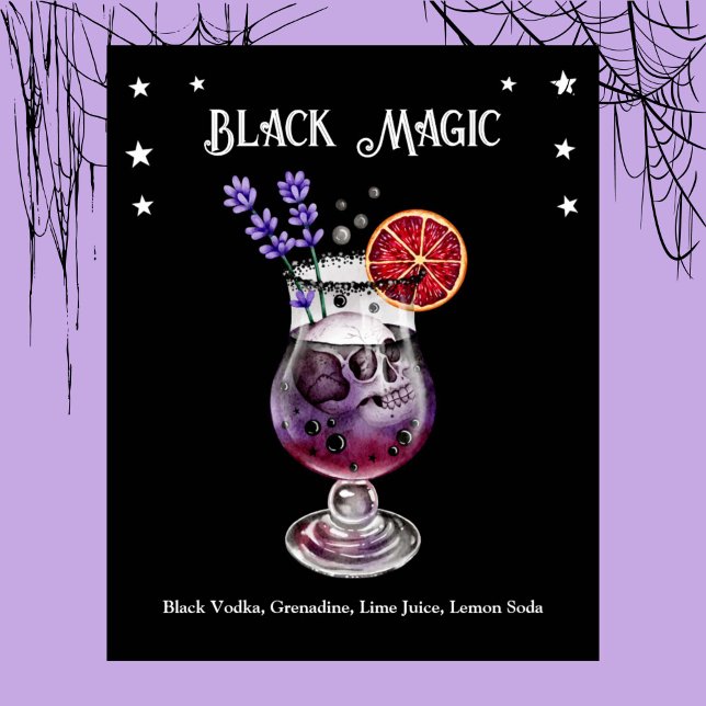 Halloween Cocktail Party with Skull Recipe  Poster (Halloween Cocktail Party with Skull Recipe Poster)