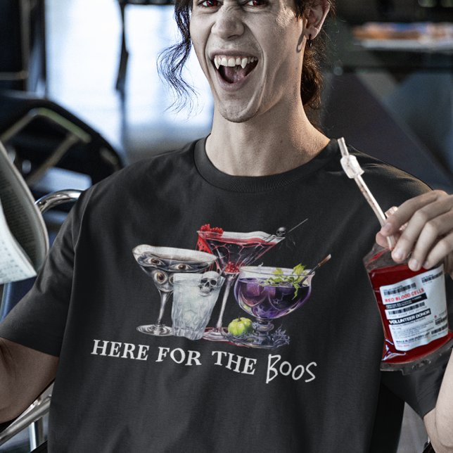 Halloween Cocktails Here for the Boos T-Shirt (Creator Uploaded)