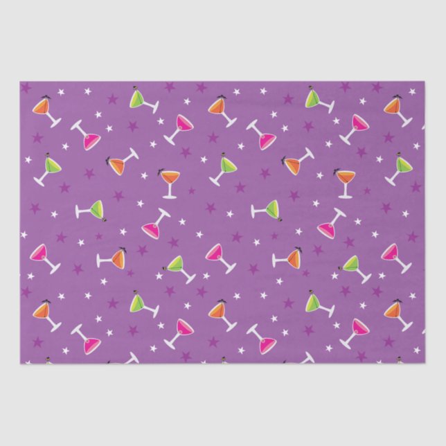 Halloween Cocktails Tissue Paper (Front)