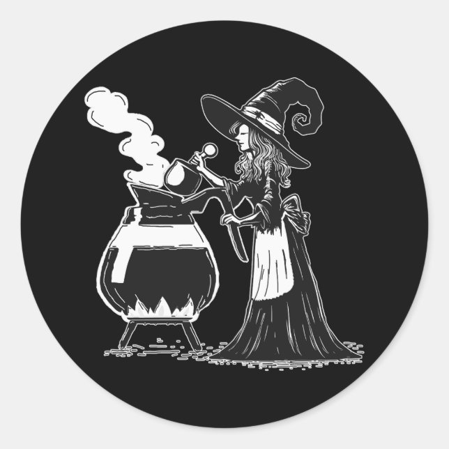 Halloween Coffee Classic Round Sticker (Front)