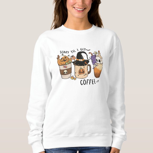 Halloween Coffee Cup Sweatshirt (Front)