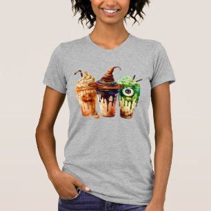 Halloween Coffee Drink Watercolor Trio  T-Shirt