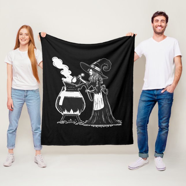 Halloween Coffee Fleece Blanket (In Situ)