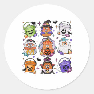 Halloween Coffee Funny Halloween Season Spooky Classic Round Sticker