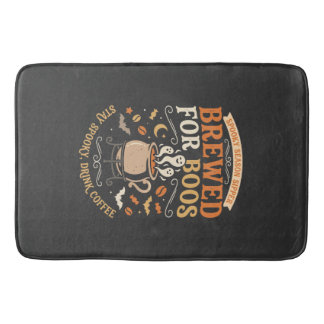 Halloween Coffee Ghost Celebration Bath Mat