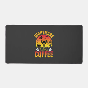 Halloween Coffee Nightmare Before Coffee Spooky Ve Desk Mat