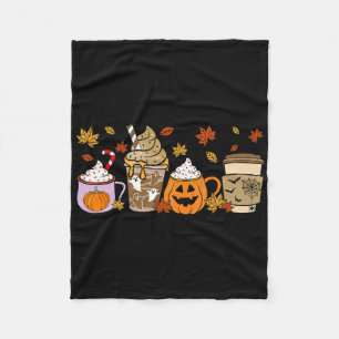 Halloween Coffee Pumpkin Latte Spice Costume Men W Fleece Blanket
