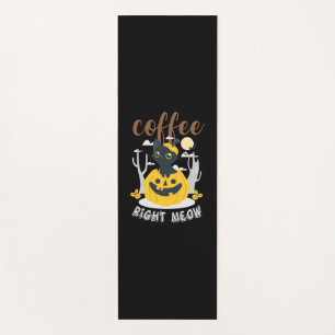 Halloween Coffee Right Meow Birthday Yoga Mat