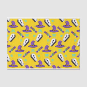  Halloween Coffin , Candy , Witch Decoupage Print Tissue Paper