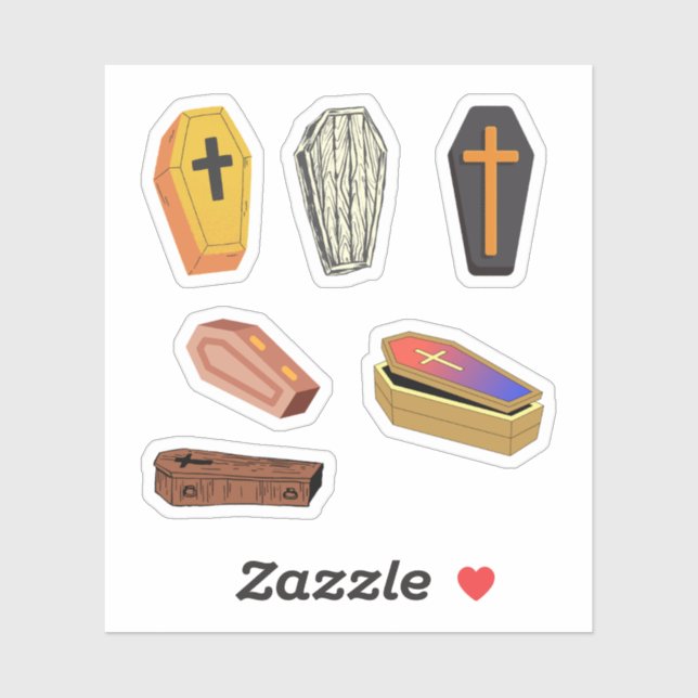 Halloween Coffin Stickers (Sheet)