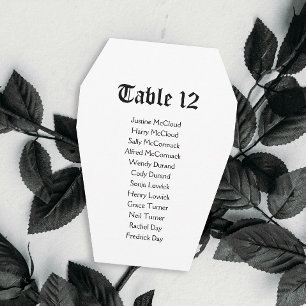 Halloween Coffin Wedding Seating Chart DIY Card