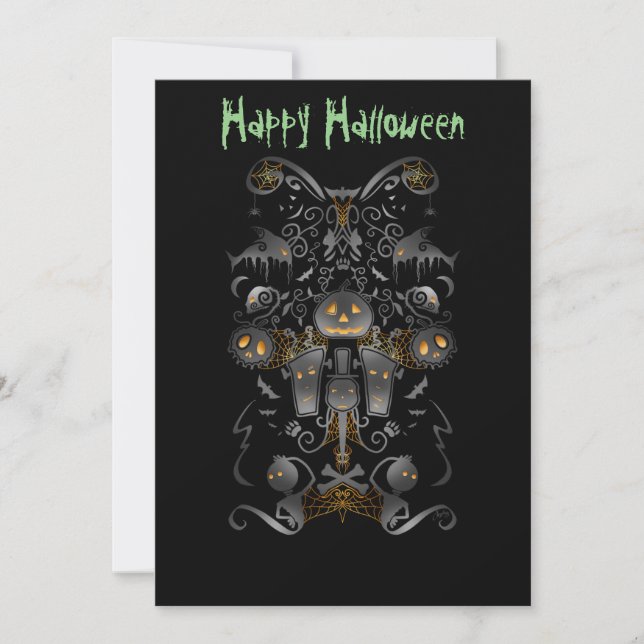 Halloween Collage Drawing Invitation (Front)